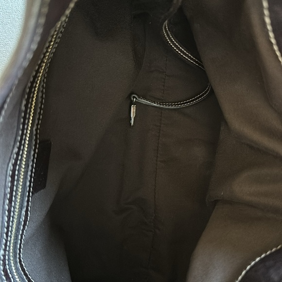 Authentic Gucci 85th Anniversary Signature Logo Canvas Leather Shoulder Bag - Picture 5 of 9